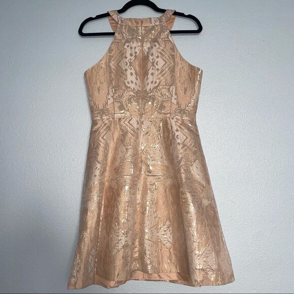 🚨 3 for $25 - ADRIANNA Papell Jacquard Halter Neck Dress - Picture 3 of 11